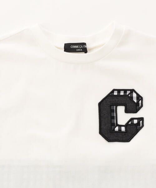 COMME CA ISM / コムサイズム Tシャツ | ギンガムチェック 切り替え 半袖Tシャツ | 詳細2