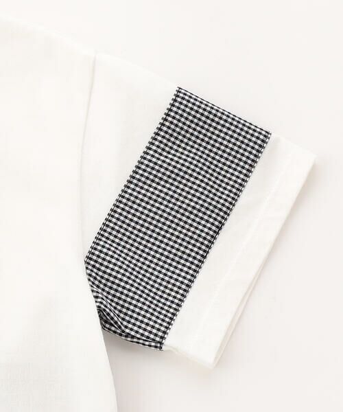 COMME CA ISM / コムサイズム Tシャツ | ギンガムチェック 切り替え 半袖Tシャツ | 詳細3