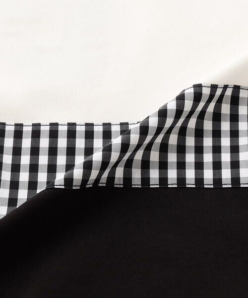 COMME CA ISM / コムサイズム Tシャツ | ギンガムチェック 切り替え 半袖Tシャツ | 詳細8