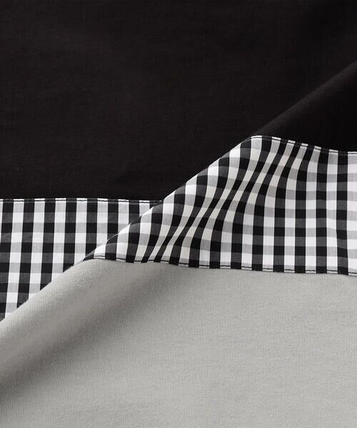 COMME CA ISM / コムサイズム Tシャツ | ギンガムチェック 切り替え 半袖Tシャツ | 詳細10