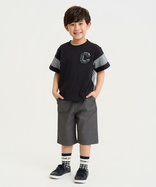 COMME CA ISM / コムサイズム Tシャツ | ギンガムチェック 切り替え 半袖Tシャツ | 詳細13