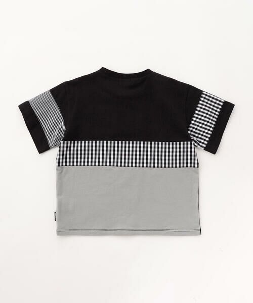 COMME CA ISM / コムサイズム Tシャツ | ギンガムチェック 切り替え 半袖Tシャツ | 詳細15
