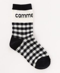 COMME CA ISM / コムサイズム ソックス | ロゴ×ギンガムチェック クルーソックス