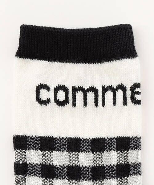 COMME CA ISM / コムサイズム ソックス | ロゴ×ギンガムチェック クルーソックス | 詳細2