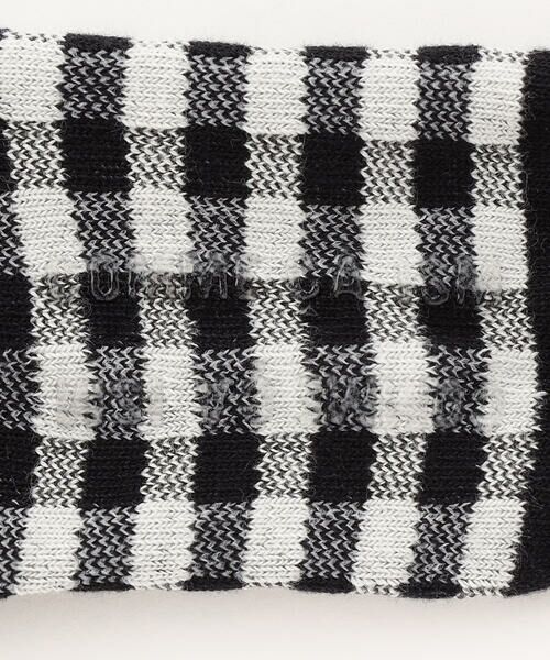 COMME CA ISM / コムサイズム ソックス | ロゴ×ギンガムチェック クルーソックス | 詳細5