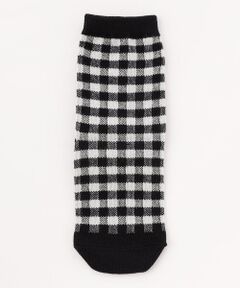 COMME CA ISM / コムサイズム ソックス | バックロゴ ギンガムチェック クルーソックス