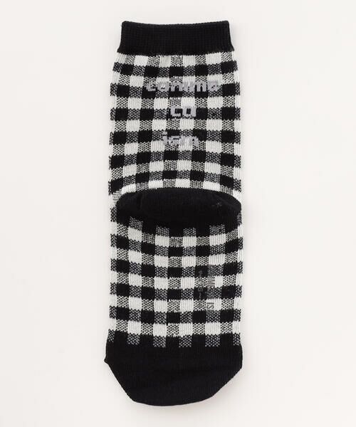 COMME CA ISM / コムサイズム ソックス | バックロゴ ギンガムチェック クルーソックス | 詳細1