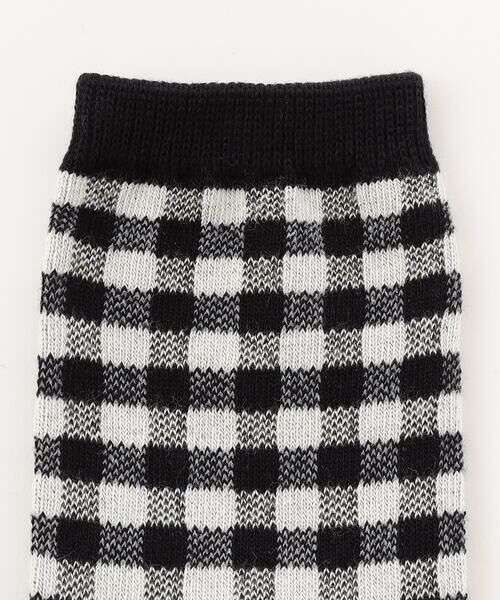 COMME CA ISM / コムサイズム ソックス | バックロゴ ギンガムチェック クルーソックス | 詳細2