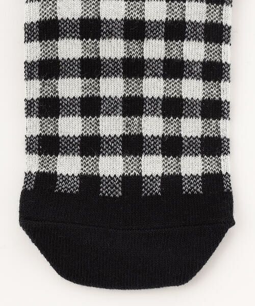 COMME CA ISM / コムサイズム ソックス | バックロゴ ギンガムチェック クルーソックス | 詳細4