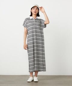 COMME CA ISM / コムサイズム ロング・マキシ丈ワンピース | マルチボーダー ラガーワンピース