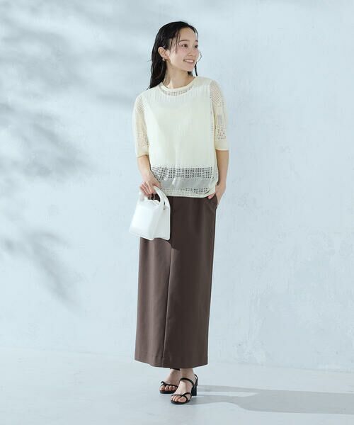 COMME CA ISM / コムサイズム ニット・セーター | 【セットアイテム】透かし編み ボーダープルオーバー＋タンクトップ | 詳細2