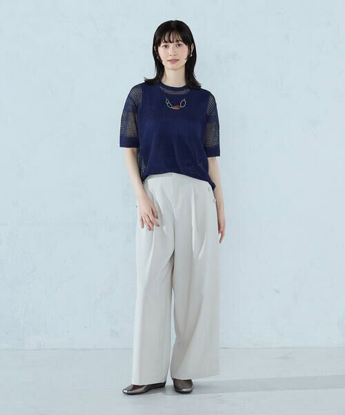 COMME CA ISM / コムサイズム ニット・セーター | 【セットアイテム】透かし編み ボーダープルオーバー＋タンクトップ | 詳細5