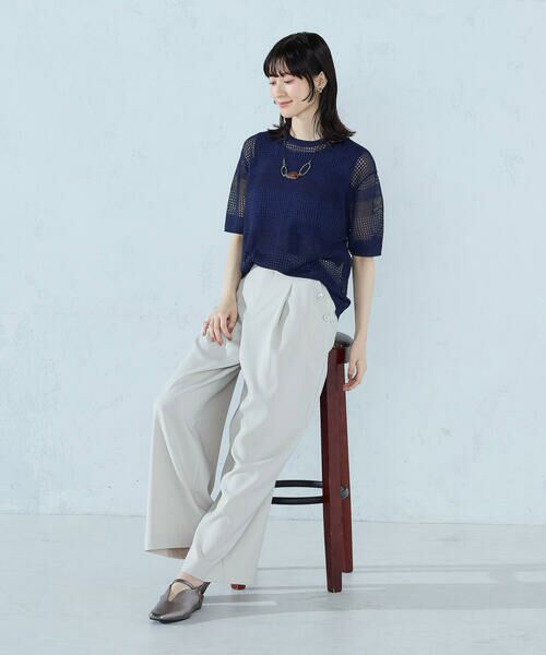 COMME CA ISM / コムサイズム ニット・セーター | 【セットアイテム】透かし編み ボーダープルオーバー＋タンクトップ | 詳細7