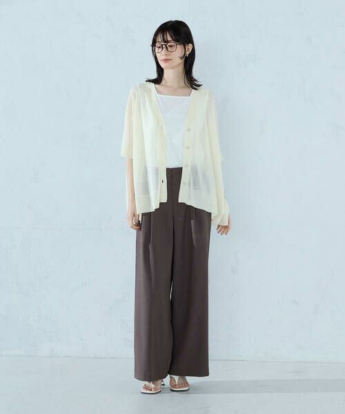 COMME CA ISM / コムサイズム カーディガン・ボレロ | 【セットアイテム】ニットポンチョカーディガン+タンクトップ | 詳細1