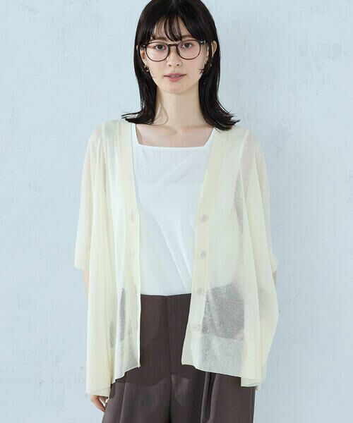 COMME CA ISM / コムサイズム カーディガン・ボレロ | 【セットアイテム】ニットポンチョカーディガン+タンクトップ | 詳細3