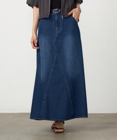 COMME CA ISM / コムサイズム デニムスカート | リメイク風 ロングデニムスカート