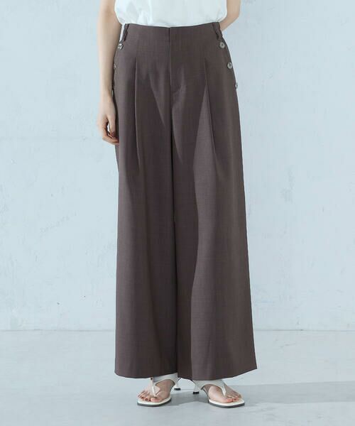 COMME CA ISM / コムサイズム その他パンツ | 麻調ストレッチ マリンパンツ（ブラウン）