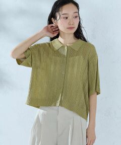 COMME CA ISM / コムサイズム ニット・セーター | 【ウォッシャブル】メッシュ ニットシャツ