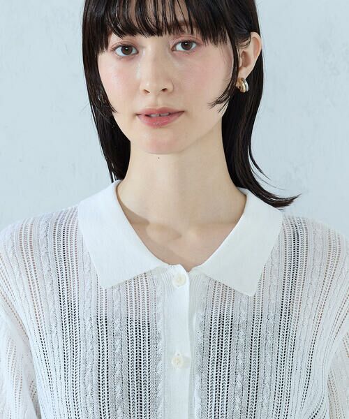 COMME CA ISM / コムサイズム ニット・セーター | 【ウォッシャブル】メッシュ ニットシャツ | 詳細13
