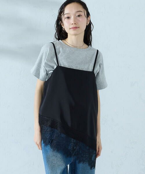 COMME CA ISM / コムサイズム キャミソール・チューブトップ | レースキャミソール（ブラック）