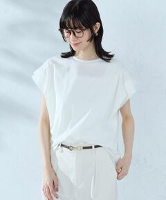 COMME CA ISM / コムサイズム カットソー | 【接触冷感】袖タックTシャツ