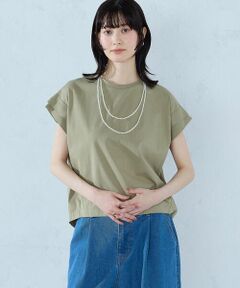 COMME CA ISM / コムサイズム カットソー | 【接触冷感】袖タックTシャツ