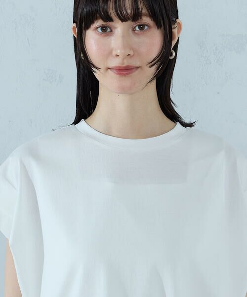 COMME CA ISM / コムサイズム カットソー | 【接触冷感】袖タックTシャツ | 詳細7