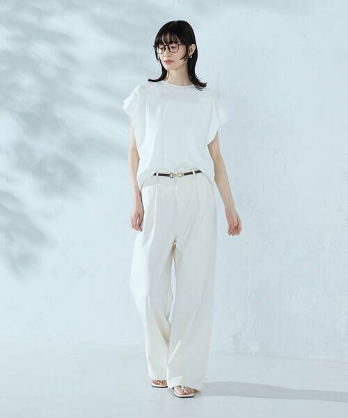 COMME CA ISM / コムサイズム カットソー | 【接触冷感】袖タックTシャツ | 詳細2