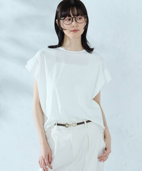 COMME CA ISM / コムサイズム カットソー | 【接触冷感】袖タックTシャツ | 詳細3
