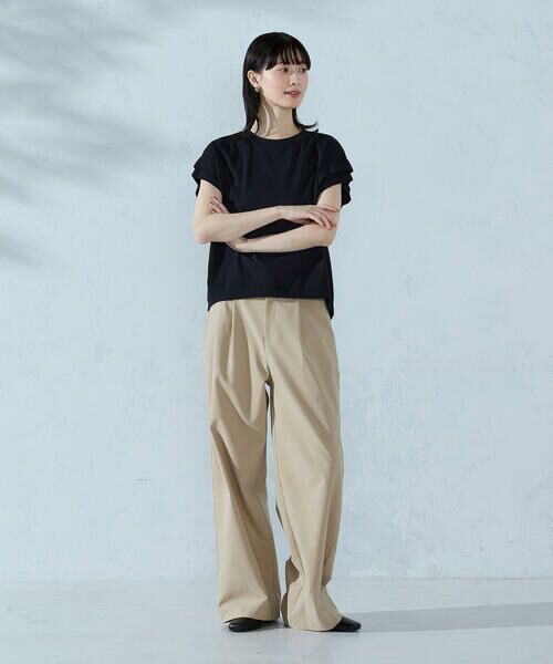 COMME CA ISM / コムサイズム カットソー | 【接触冷感】袖タックTシャツ | 詳細12