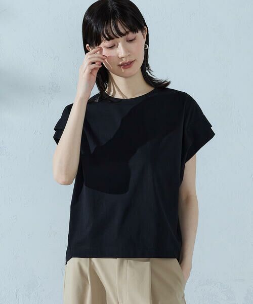 COMME CA ISM / コムサイズム カットソー | 【接触冷感】袖タックTシャツ | 詳細14