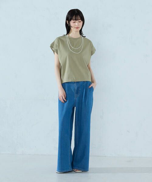 COMME CA ISM / コムサイズム カットソー | 【接触冷感】袖タックTシャツ | 詳細15