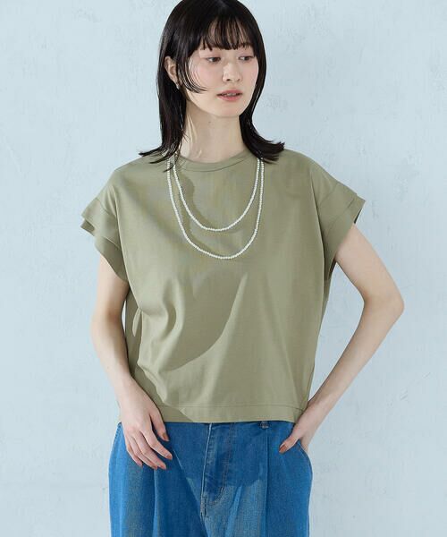 COMME CA ISM / コムサイズム カットソー | 【接触冷感】袖タックTシャツ | 詳細18