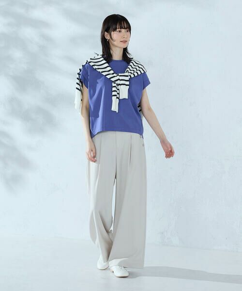 COMME CA ISM / コムサイズム カットソー | 【接触冷感】袖タックTシャツ | 詳細20