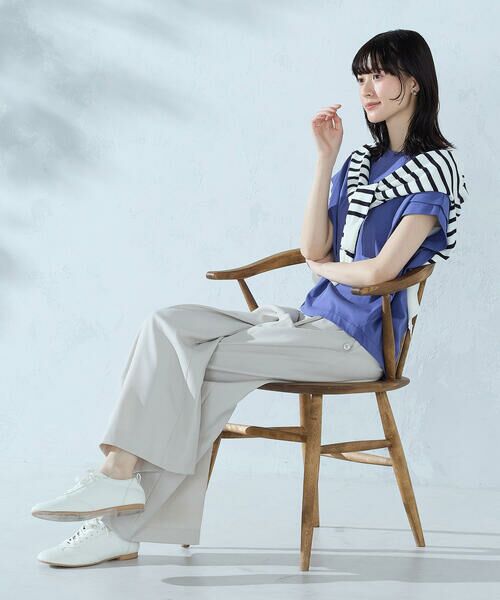 COMME CA ISM / コムサイズム カットソー | 【接触冷感】袖タックTシャツ | 詳細21