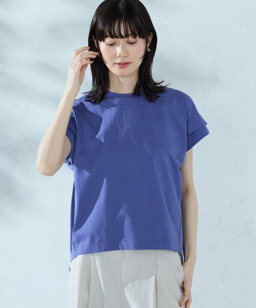 COMME CA ISM / コムサイズム カットソー | 【接触冷感】袖タックTシャツ | 詳細23