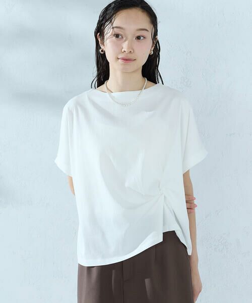 COMME CA ISM / コムサイズム カットソー | 【接触冷感】ツイストタック Tシャツ　 | 詳細3