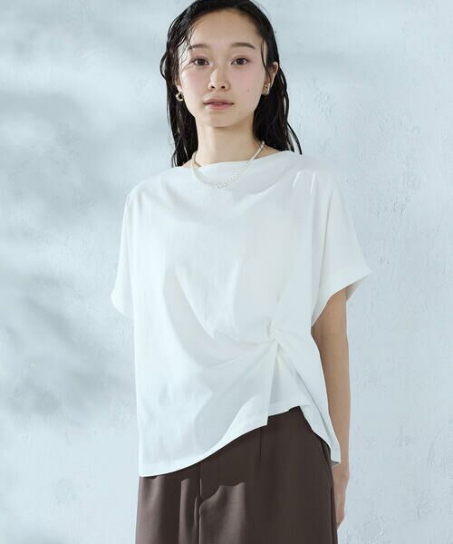 COMME CA ISM / コムサイズム カットソー | 【接触冷感】ツイストタック Tシャツ　 | 詳細4