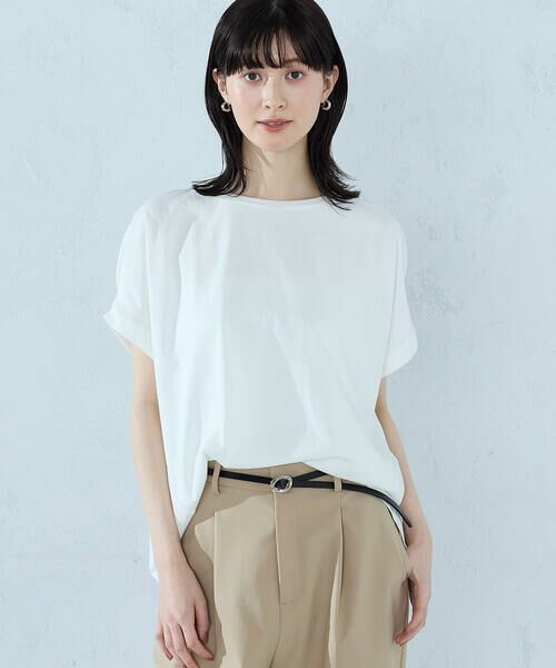 COMME CA ISM / コムサイズム カットソー | 【接触冷感】バックタック Tシャツ | 詳細4