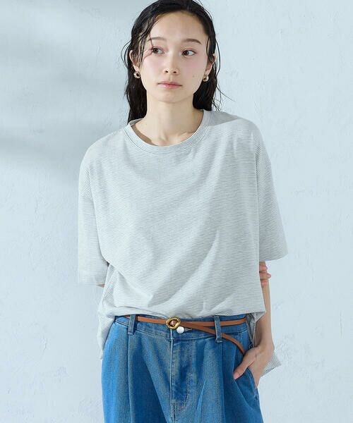 COMME CA ISM / コムサイズム カットソー | ミジンボーダーTシャツ | 詳細3