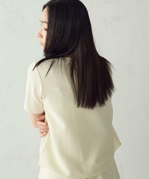 COMME CA ISM / コムサイズム カットソー | クルーネック ストレッチプリーツTシャツ / セットアップ対応 | 詳細8