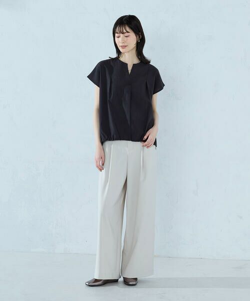 COMME CA ISM / コムサイズム シャツ・ブラウス | ノースリーブ タックブラウス | 詳細1