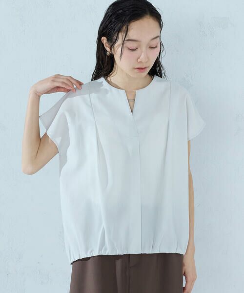 COMME CA ISM / コムサイズム シャツ・ブラウス | ノースリーブ タックブラウス | 詳細17