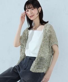 COMME CA ISM / コムサイズム ニット・セーター | ミックスカラーメッシュ ボタンベスト