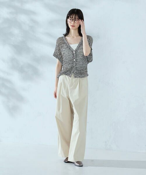 COMME CA ISM / コムサイズム ニット・セーター | ミックスカラーメッシュ ボタンベスト | 詳細6