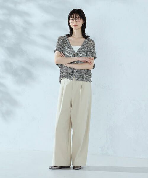 COMME CA ISM / コムサイズム ニット・セーター | ミックスカラーメッシュ ボタンベスト | 詳細7