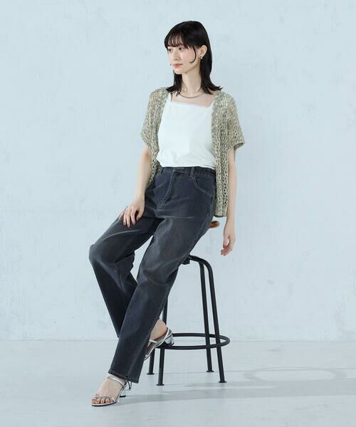 COMME CA ISM / コムサイズム ニット・セーター | ミックスカラーメッシュ ボタンベスト | 詳細10