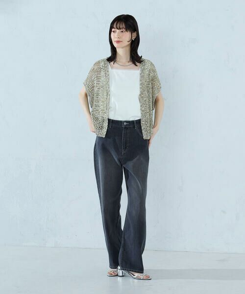 COMME CA ISM / コムサイズム ニット・セーター | ミックスカラーメッシュ ボタンベスト | 詳細11