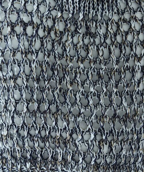 COMME CA ISM / コムサイズム ニット・セーター | ミックスカラーメッシュ 襟付きジップニット | 詳細5