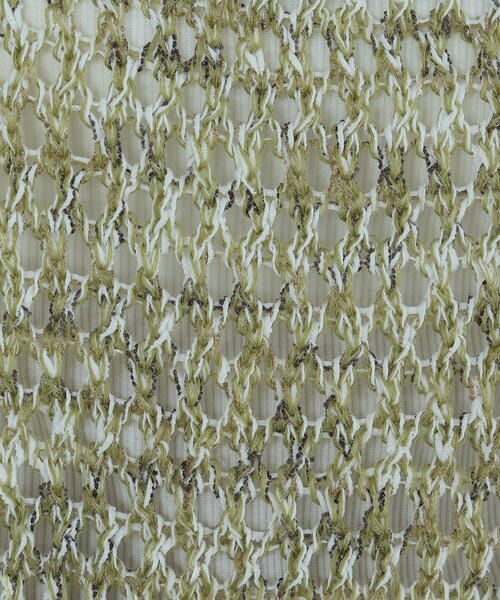 COMME CA ISM / コムサイズム ニット・セーター | ミックスカラーメッシュ 襟付きジップニット | 詳細19